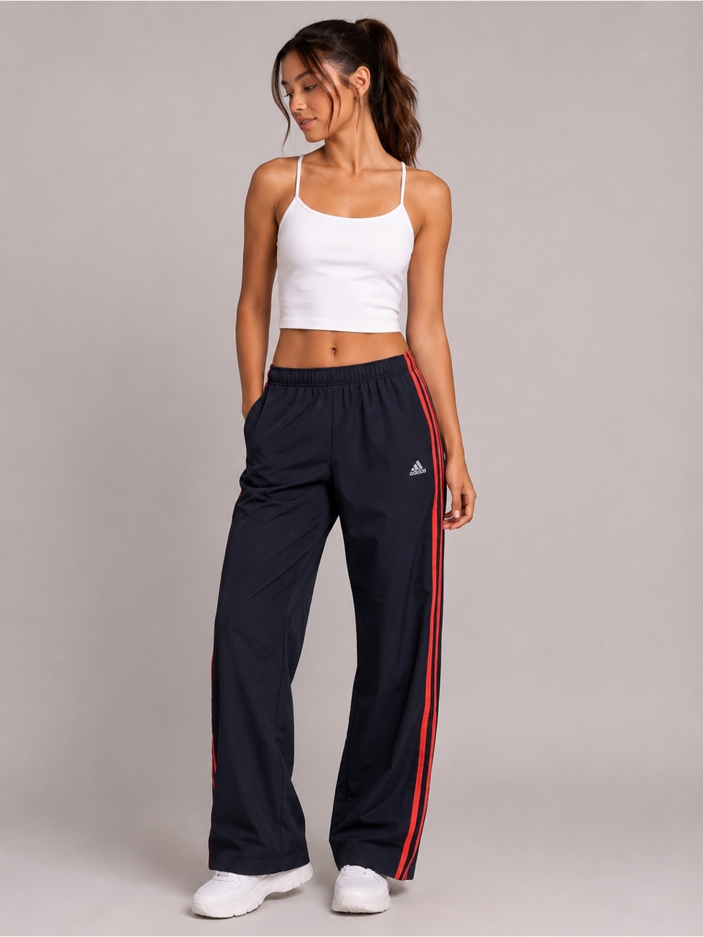 Y2K Adidas Wide Leg Athletic Pant